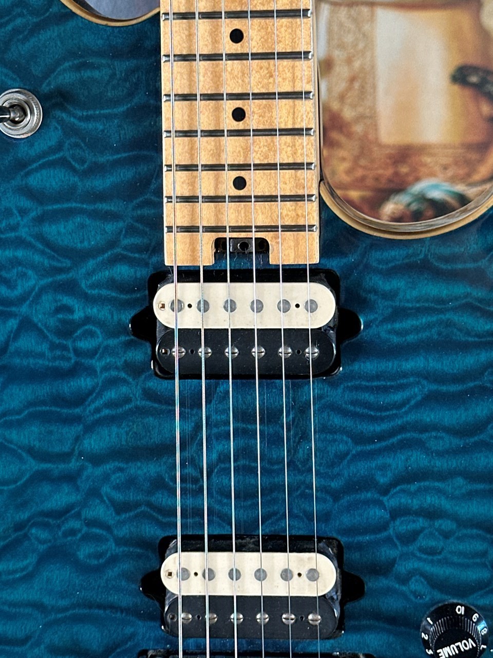 Peavey Wolfgang EVH Trans Blue Quilt Top Eddie van Halen Model - Thumbnail 3