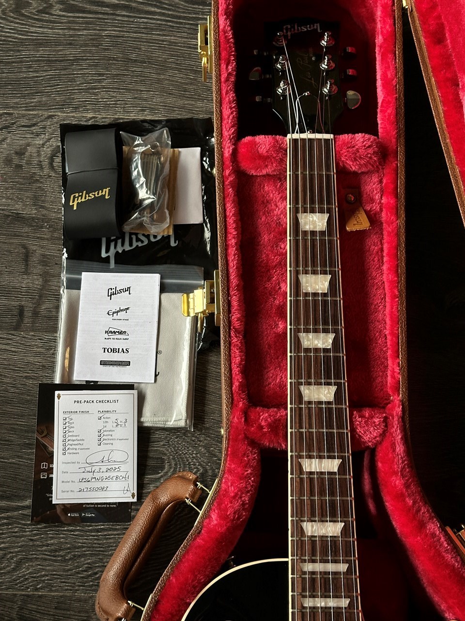 2025 Gibson Noel Gallagher Les Paul Standard Ebony Mint & Complete - Thumbnail 3
