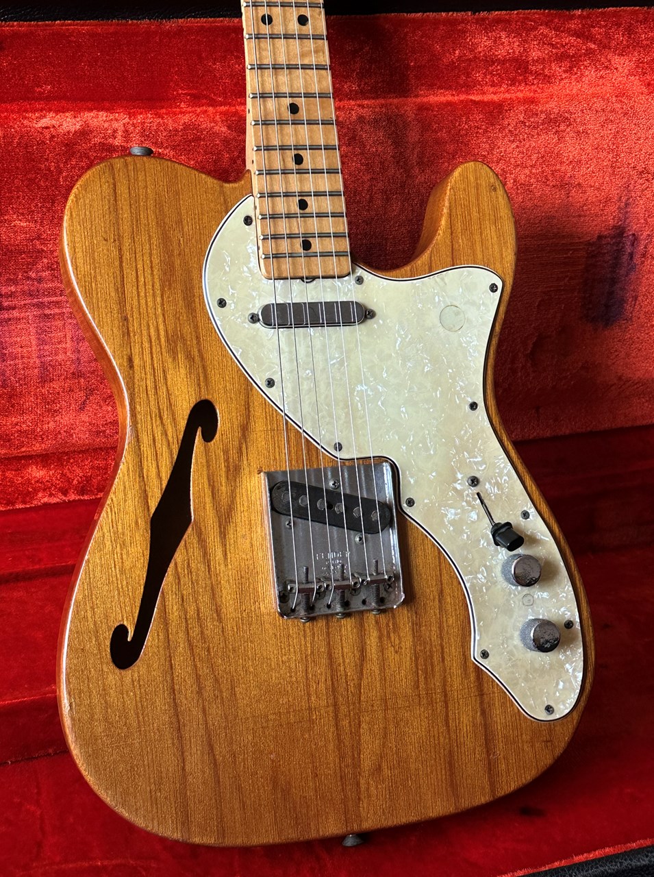 1969 Fender Telecaster Thinline Mahogany Body with Original Case - Thumbnail 3