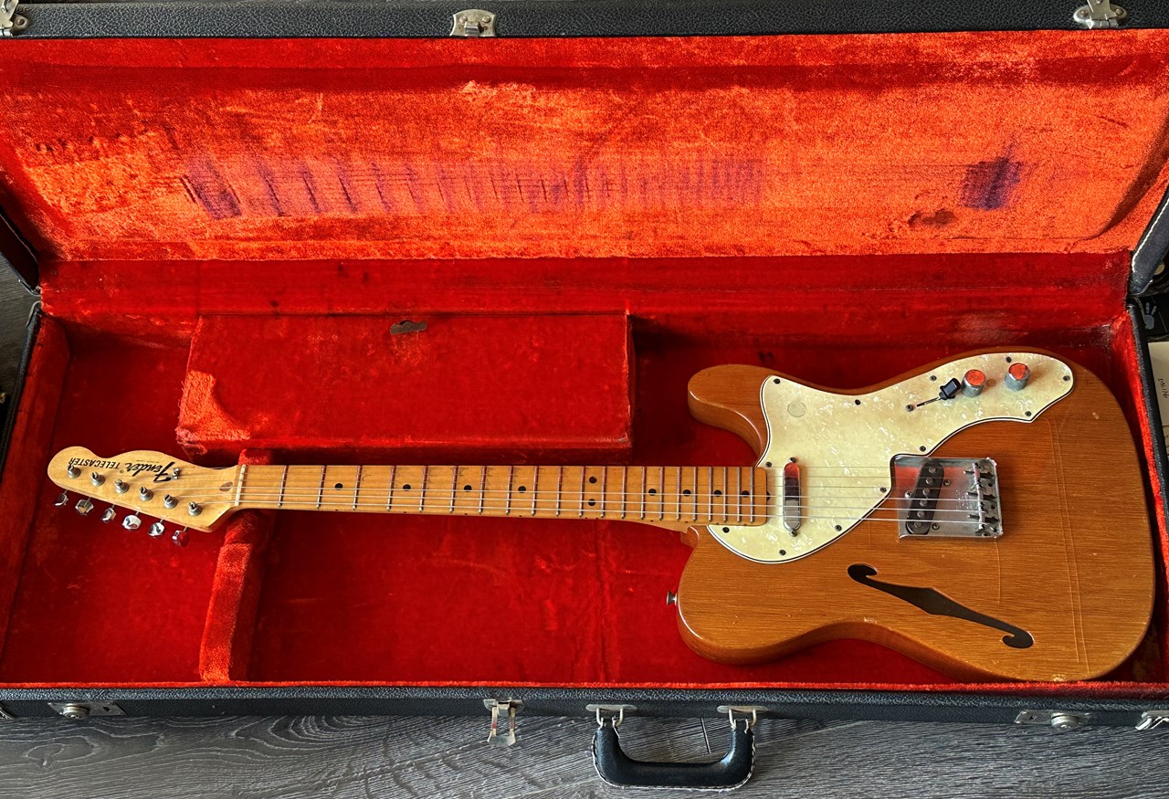 1969 Fender Telecaster Thinline Mahogany Body with Original Case - Thumbnail 2