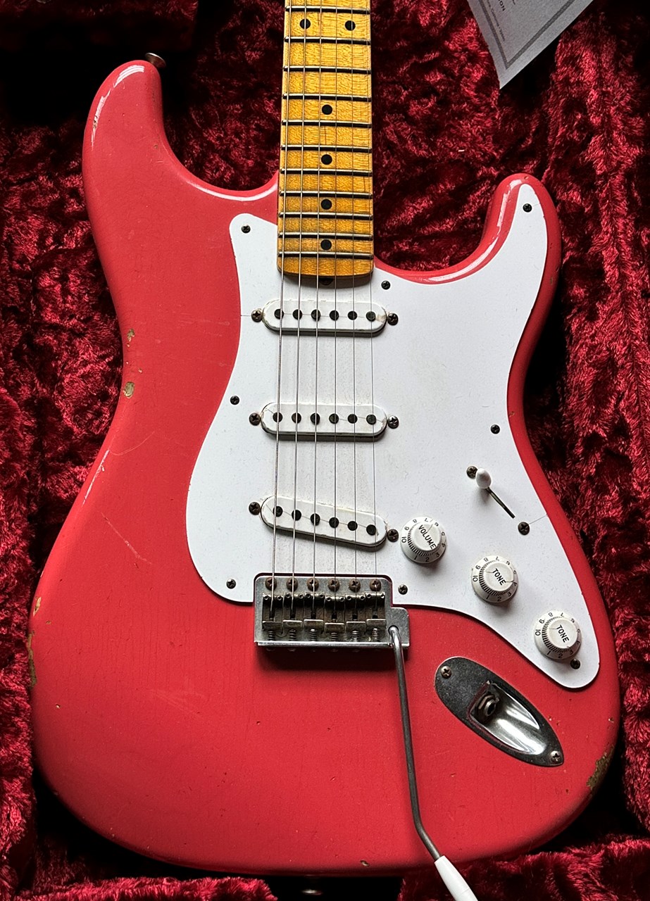 Fender Custom Shop '55 Stratocaster Heavy Relic Fiesta Red Limited Edition - Thumbnail 3