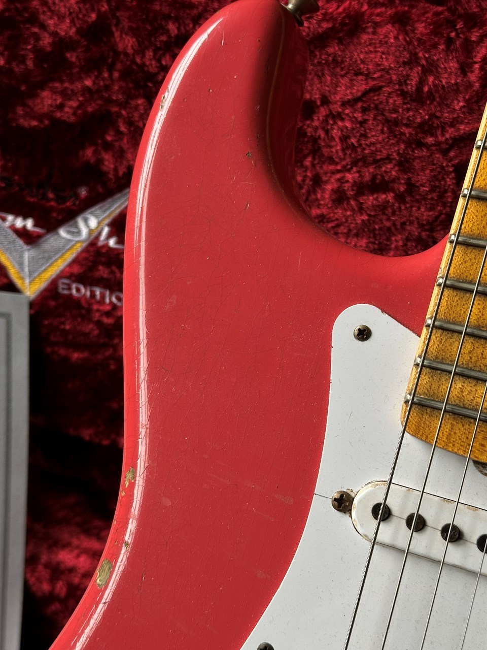 Fender Custom Shop '55 Stratocaster Heavy Relic Fiesta Red Limited Edition - Thumbnail 5