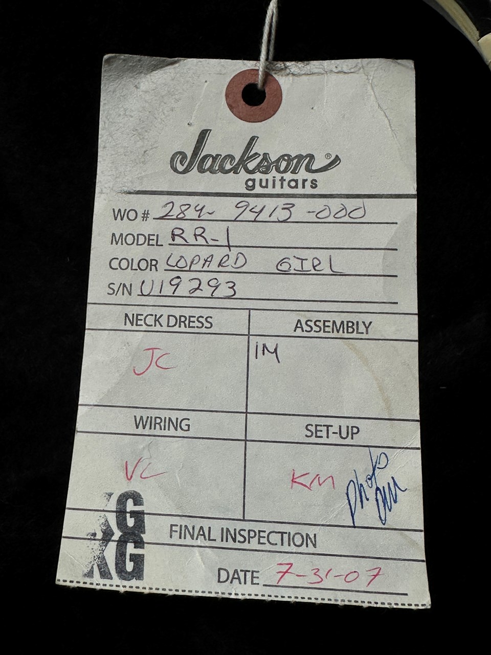 2007 Jackson USA Custom Shop RR1 Leopard Girl Graphic - Thumbnail 6