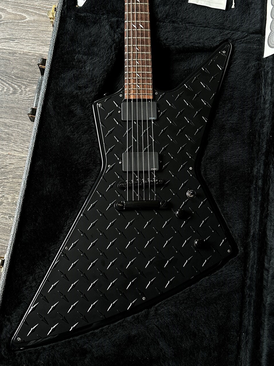 1998 ESP Custom Shop James Hetfield Signature JH-2 Black Diamond Plate - Thumbnail 6