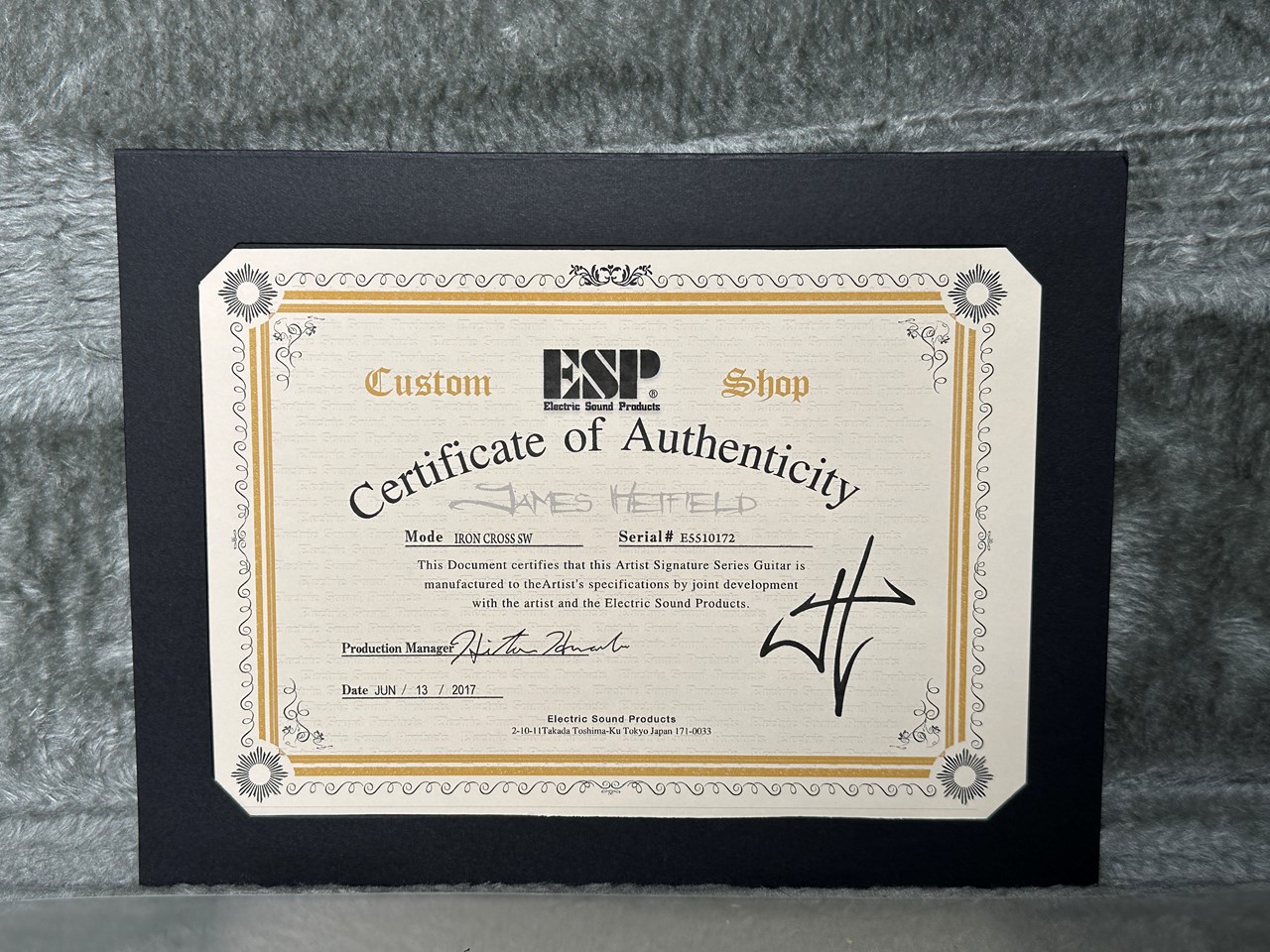 2017 ESP James Hetfield Signature Iron Cross Snow White Complete - Thumbnail 2