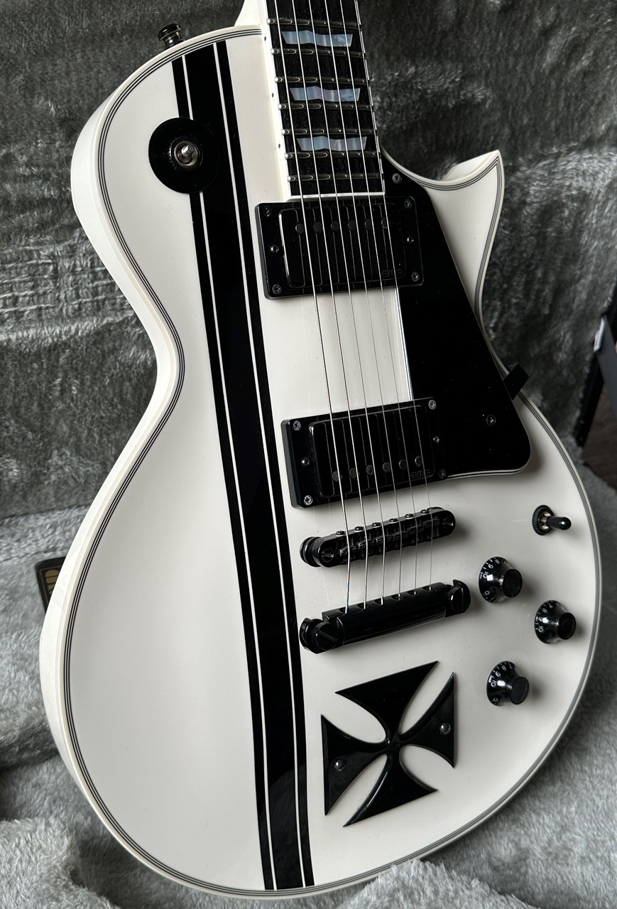 2017 ESP James Hetfield Signature Iron Cross Snow White Complete - Thumbnail 5