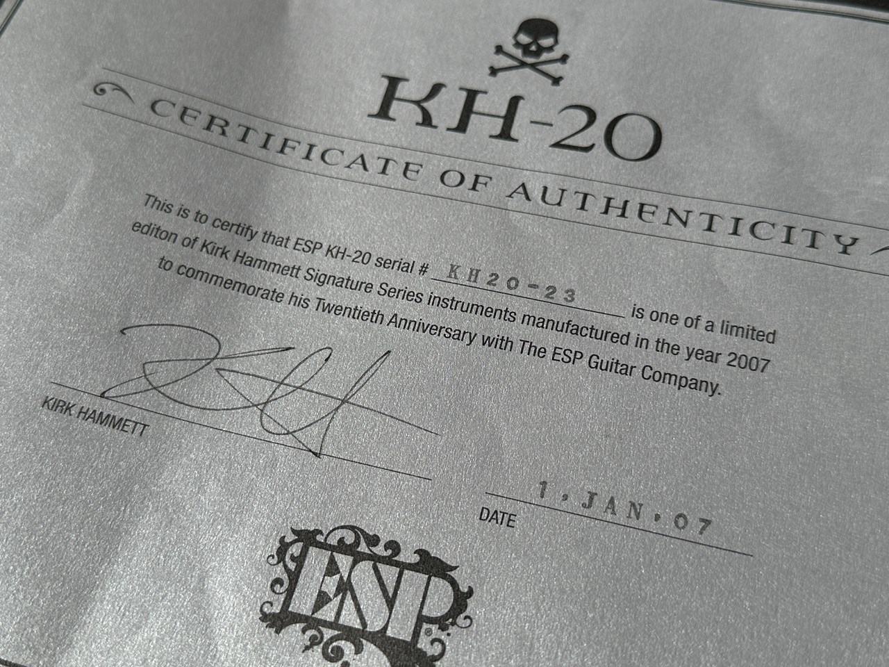 ESP Custom Shop KH-20 Kirk Hammett 20th Anniversary - Thumbnail 4