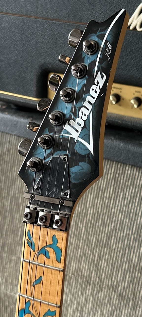 1991 Ibanez JEM 77 BFP Blue Floral Pattern Clean Fretboard - Thumbnail 4