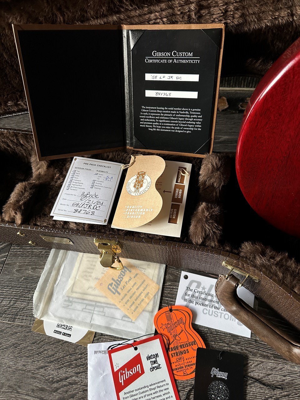 2024 Gibson Custom Shop 1958 Les Paul Junior Double Cut Reissue Cherry VOS - Thumbnail 4