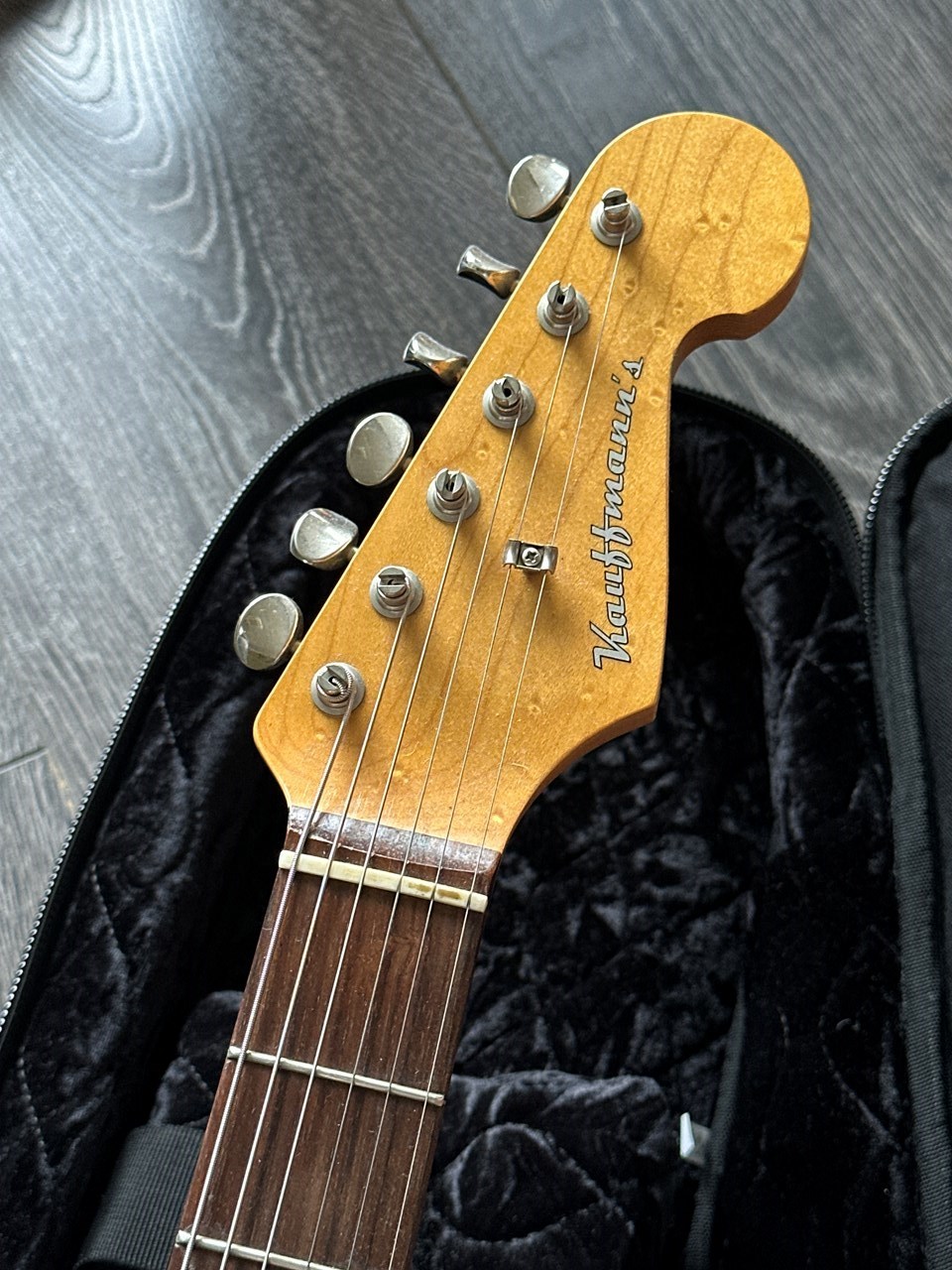 Kauffmann '63 S Black Handbuilt Old Headstock Scooped Pick-Ups John Mayer Tone - Thumbnail 2