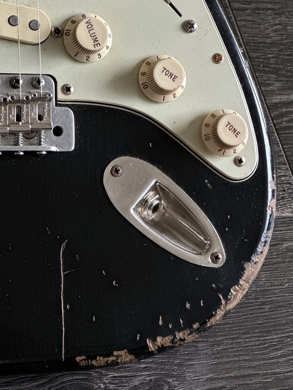 Kauffmann '63 S Black Handbuilt Old Headstock Scooped Pick-Ups John Mayer Tone - Thumbnail 5