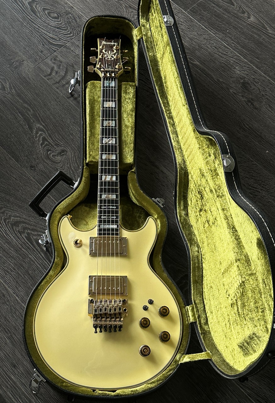 1986 Ibanez Artist AR350 PLT Super Edition Pearl White Floyd Rose - Thumbnail 5