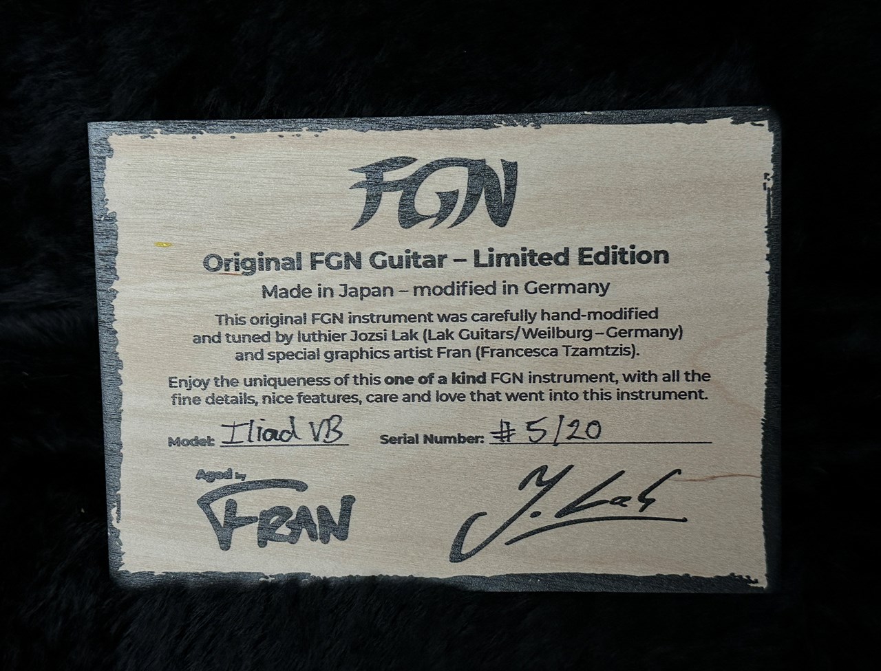 FGN Iliad VB Made in Japan Aged Butterscotch Ash Body - Thumbnail 2