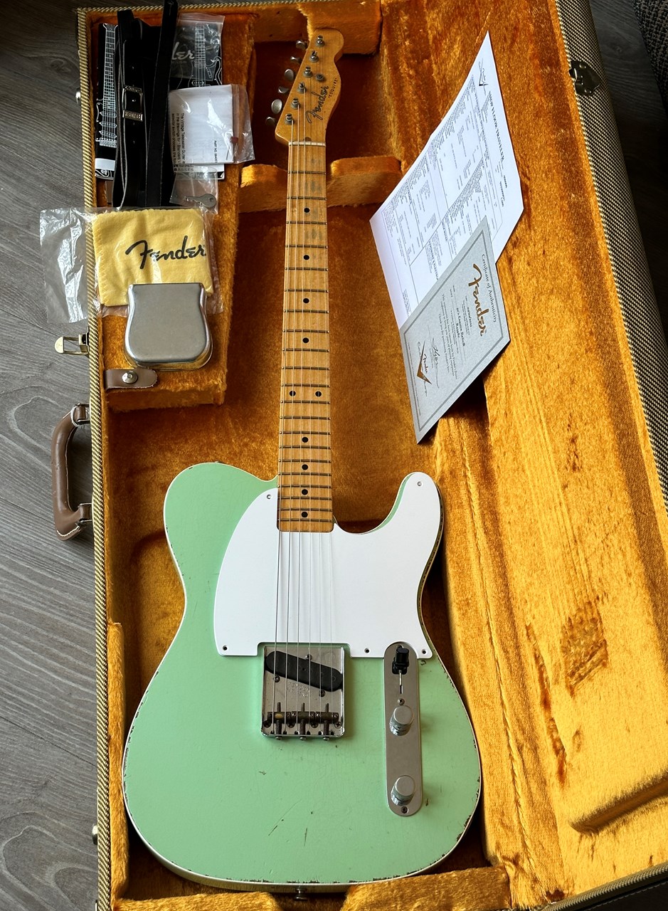 Fender 50's Esquire Custom Shop Relic Surf Green - Thumbnail 2
