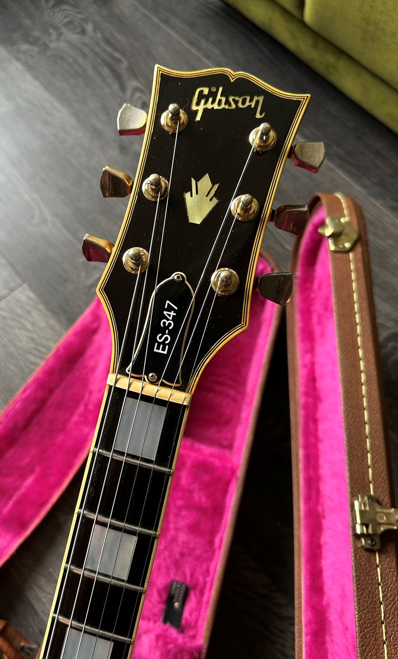 1990 Gibson ES-347 Flamed Maple Body Tobacco Burst with Original Case - Thumbnail 6