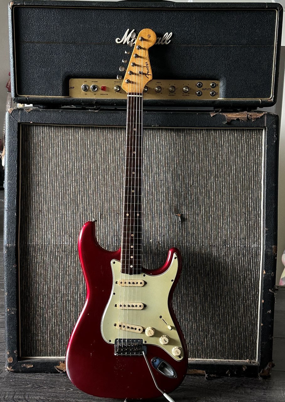 1959 Fender Stratocaster Candy Apple Red Refin Body - Thumbnail 6