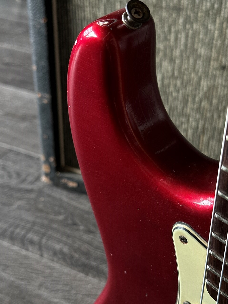 1959 Fender Stratocaster Candy Apple Red Refin Body - Thumbnail 5