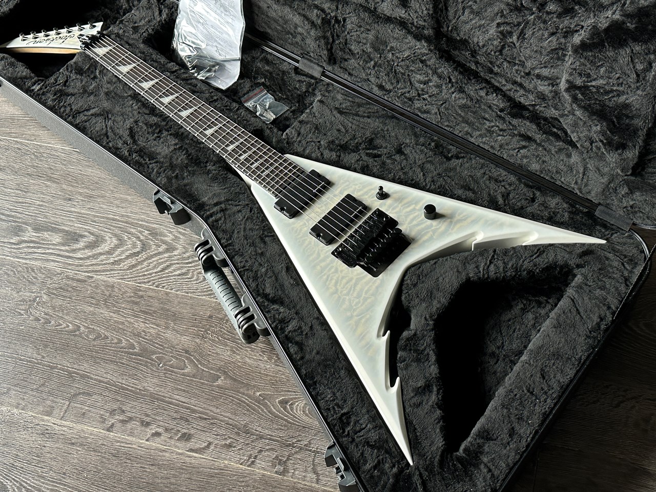 Jackson Pro Series Corey Beaulieu KV7Q King V Winter Storm 7-String Trivium with Case - Image 1