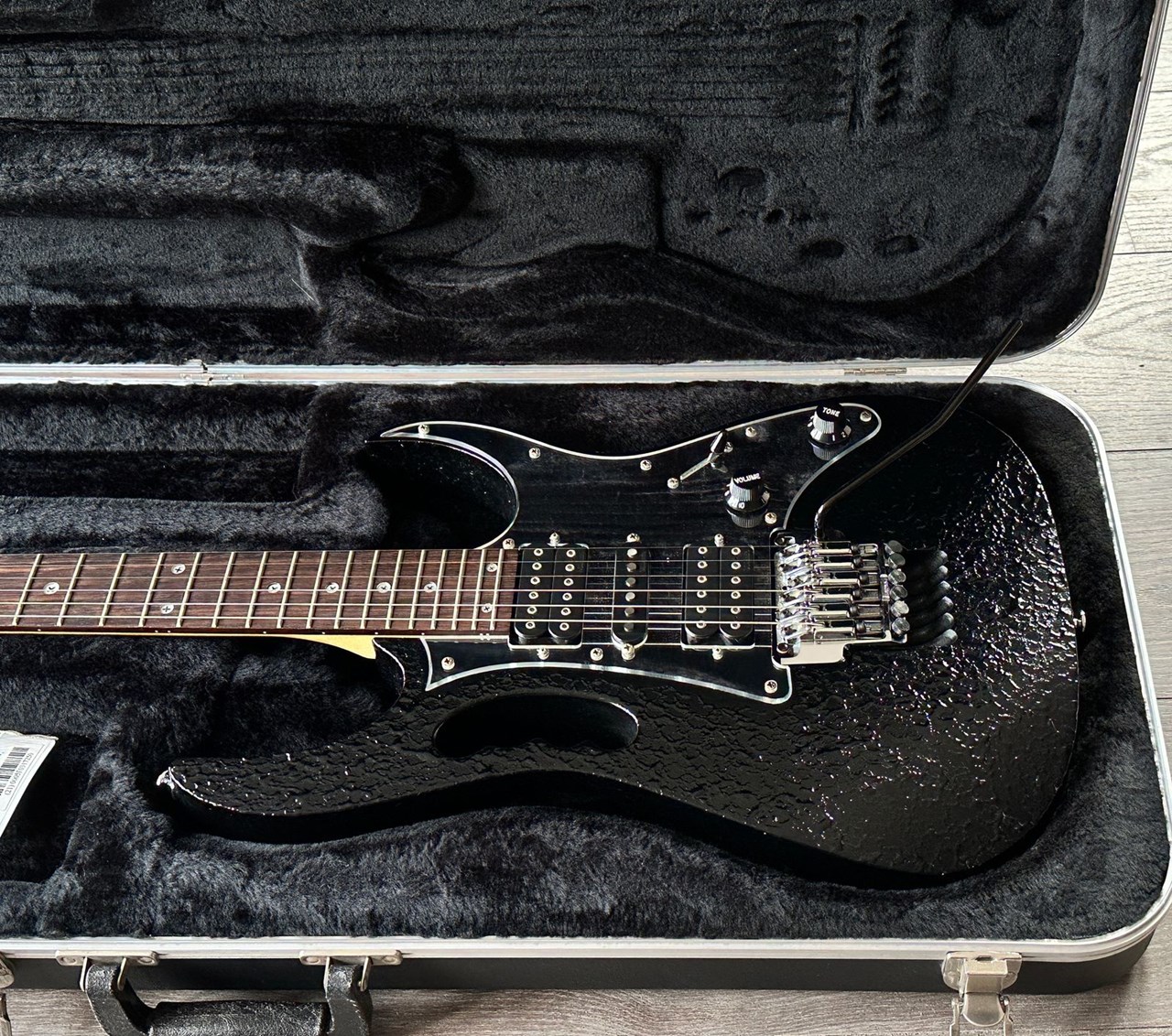 Ibanez JEM 7 DBK Black Industrial Finish with Mirror Guard Steve Vai Breed Pickups - Thumbnail 2