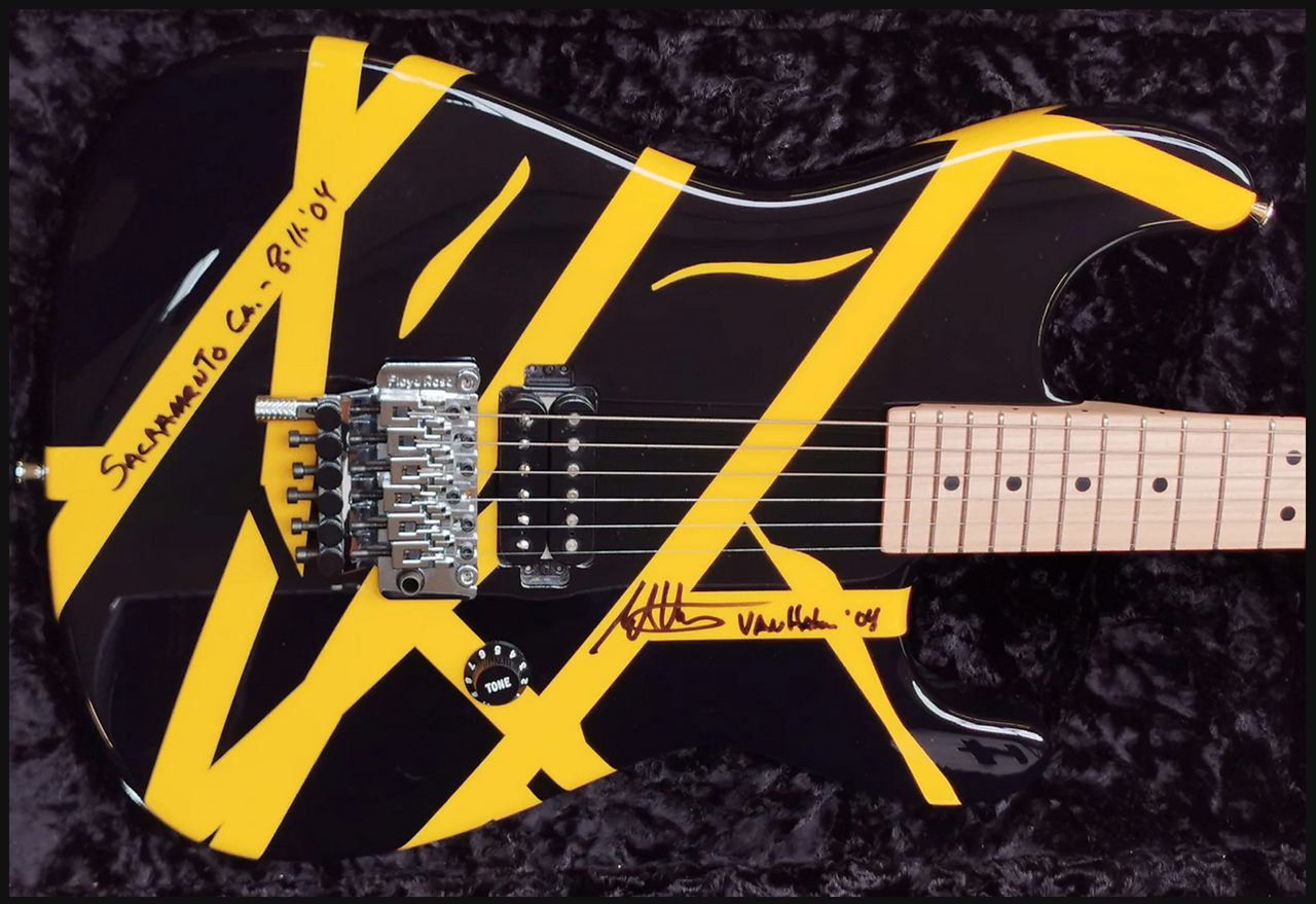 Charvel EVH Art Series Played Striped & Signed by Eddie van Halen 2004 Bumblebee - Thumbnail 3
