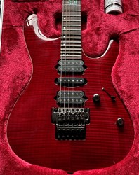 Ibanez KIKO100 Kiko Loureiro Made in Japan Trans Ruby Red Flamed Maple Top Mint & Complete