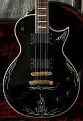 1999 ESP Custom Shop James Hetfield Signature JH-3 Black with Hot Rod Pinstriping