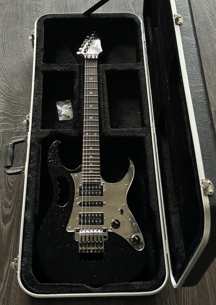 Ibanez JEM 7 DBK Black Industrial Finish with Mirror Guard Steve Vai Breed Pickups - Thumbnail 6