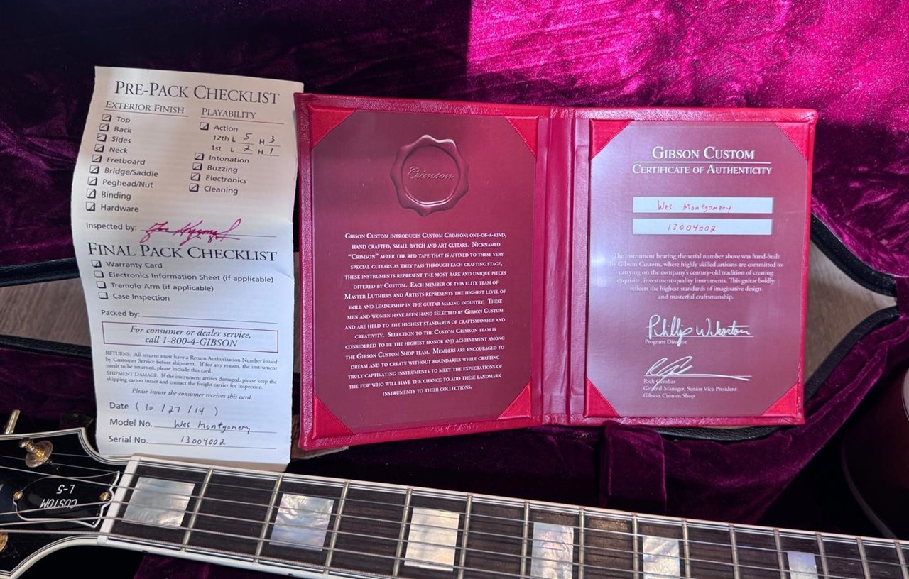 2014 Gibson Custom Shop L-5 CES Wes Montgomery Crimson Division - Thumbnail 5