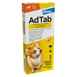 AdTab vlo en teek hond 5.5-11kg 3 tablet